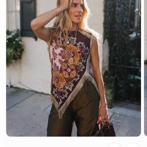 Floral Fringe Women's Top